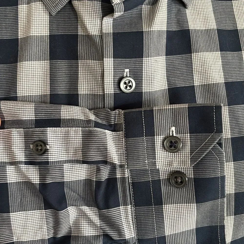 Never Worn! Banana Republic Dress Shirt Button Down Plaid Size Large